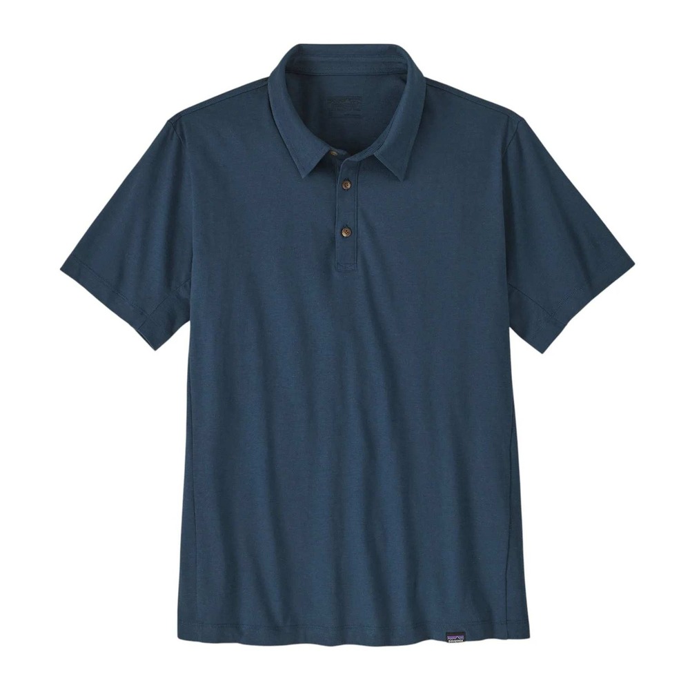Patagonia Mens Squeaky Clean Polo Shirt Navy‎ Blue Organic Cotton Short Sleeve L